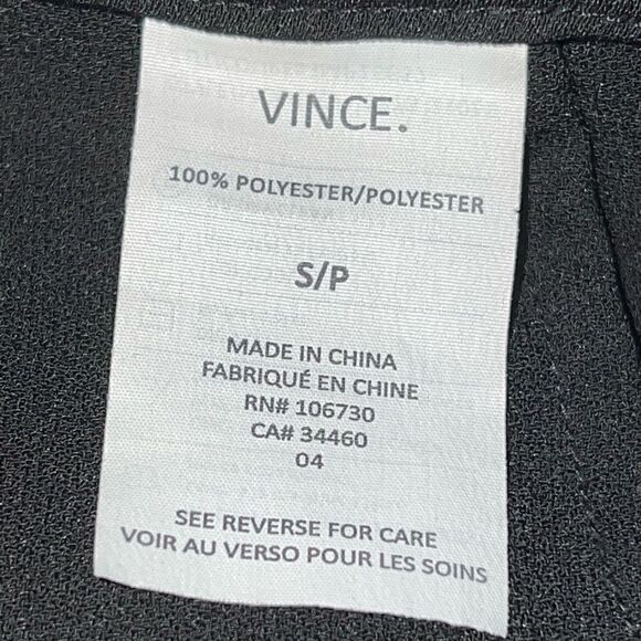 NWOT VINCE BLACK SATIN PIPED HIGH RISE SLIM ANKLE TROUSERS PANTS SIZE SMALL - Picture 8 of 10